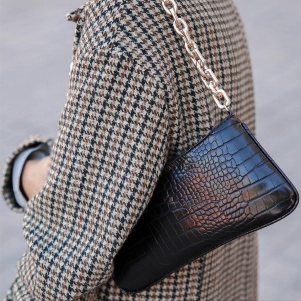 Zara chain strap animal embossed shoulder bag